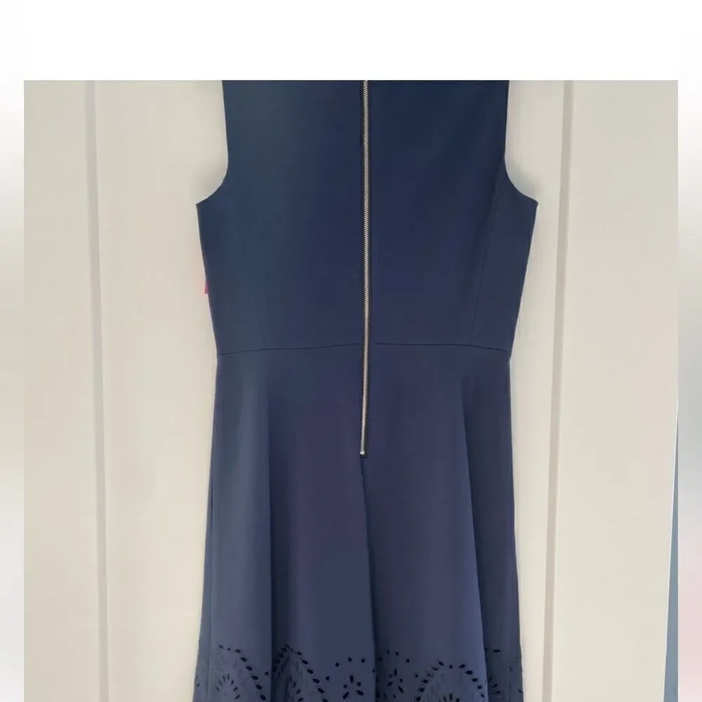 Kate Spade ♠️ New York cutwork ponte sleeveless dress in SQUID INK NWT $248